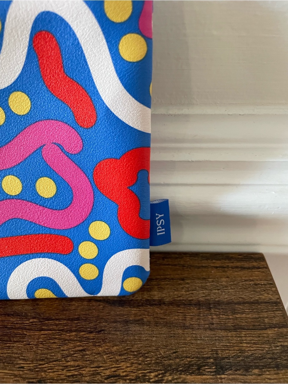 Ipsy Colorful Abstract Tassel Make Up Bag - Blue, Pink, Red, Yellow, White - Picture 2 of 5